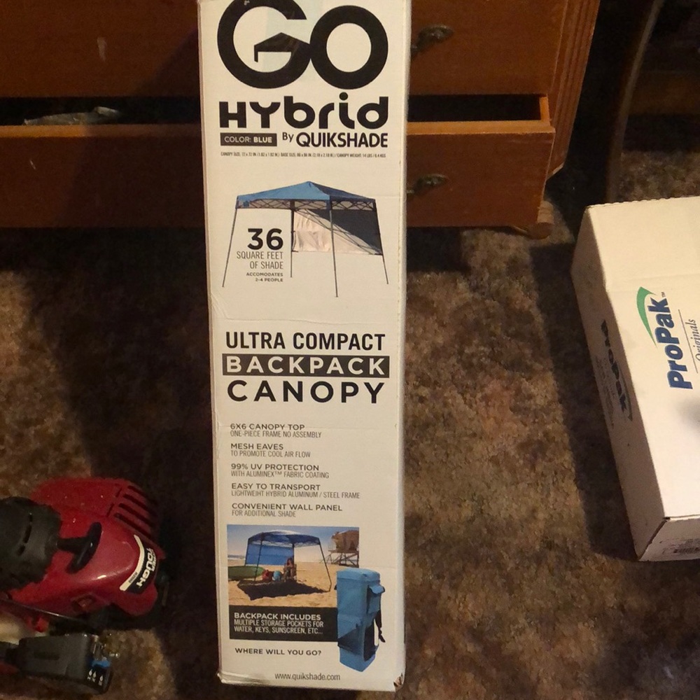 Unopened  Go hybrid canopy